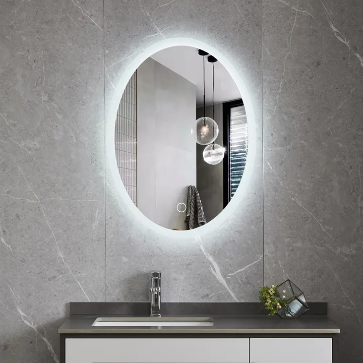 Çerçevesiz Oval Vanity LED Banyo Aynası